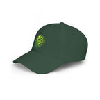 Matrix Burst Pickleball Cap Neon Green — Low Profile Cotton Baseball Hat - Dark Green - Side - PeaMacTees