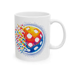 Matrix Burst Pickleball Ceramic Mug - Retro Exploding Design, 11oz and 15oz - Image 3 - PeaMacTees
