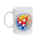 Matrix Burst Pickleball Ceramic Mug - Retro Exploding Design, 11oz and 15oz - Image 6 - PeaMacTees