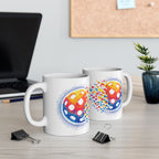 Matrix Burst Pickleball Ceramic Mug - Retro Exploding Design, 11oz and 15oz - Image 7 - PeaMacTees