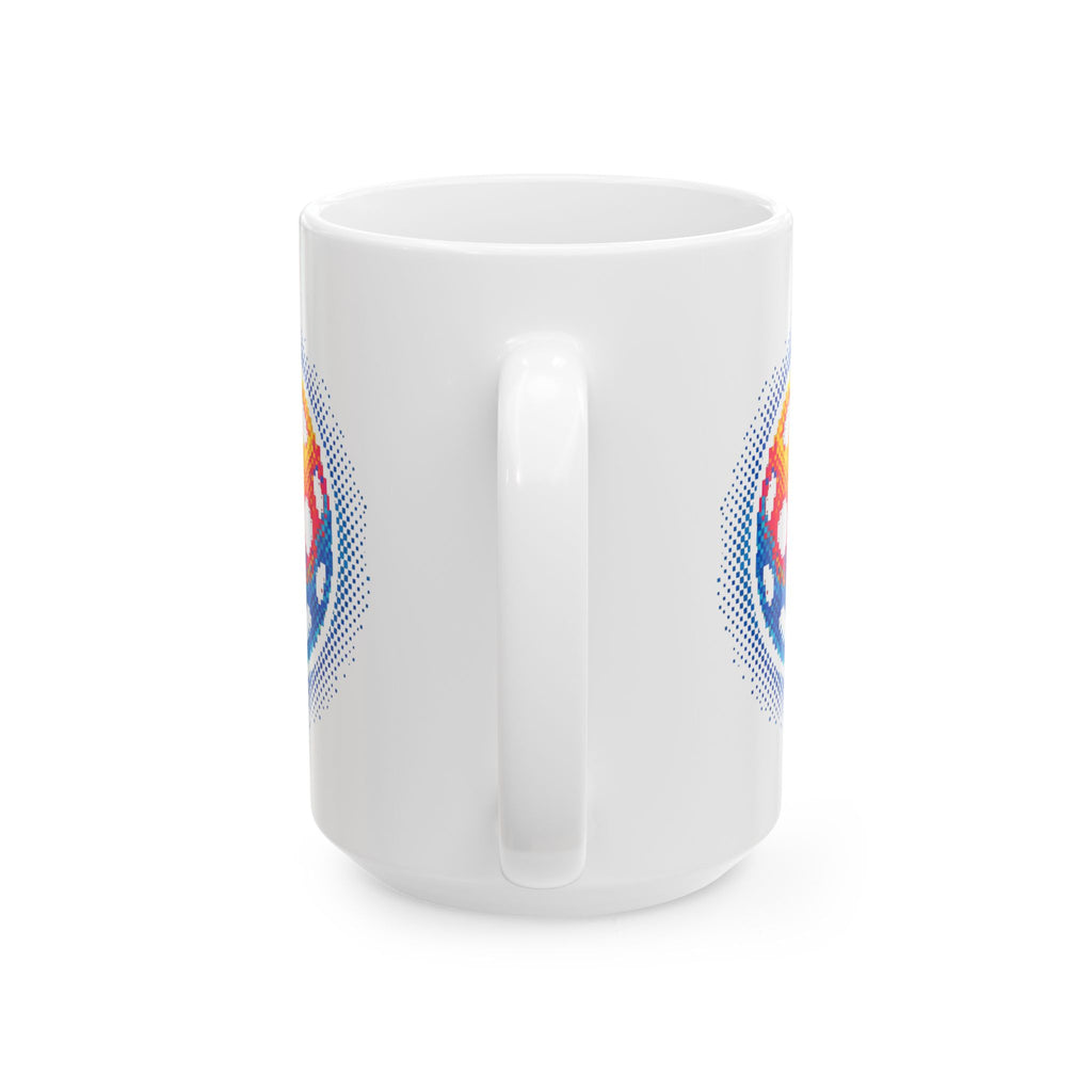 Matrix Burst Pickleball Ceramic Mug - Retro Exploding Design, 11oz and 15oz - Image 9 - PeaMacTees
