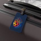 Matrix Burst Pickleball Court ID - Luggage Tag with Leather Strap & Buckle - Image 3 - PeaMacTees