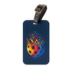 Matrix Burst Pickleball Court ID - Luggage Tag with Leather Strap & Buckle - Image 4 - PeaMacTees