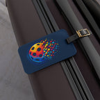 Matrix Burst Pickleball Court ID - Luggage Tag with Leather Strap & Buckle - Image 6 - PeaMacTees