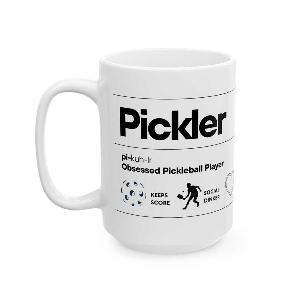 Men's Pickler Definition Coffee Mug - Funny Pickleball Gift - Ceramic Coffee Cup 11oz/15oz - Image 13 - PeaMacTees