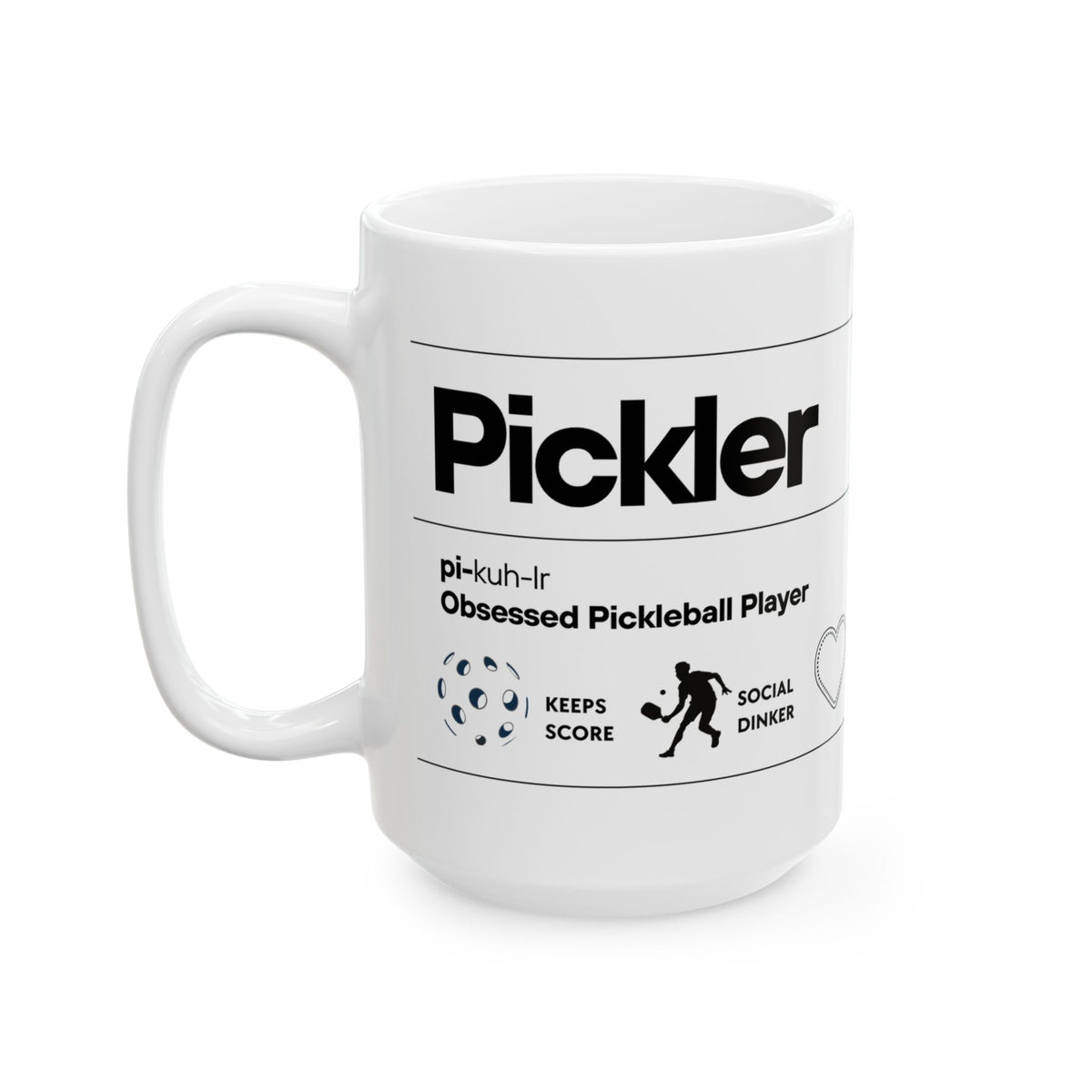 Men's Pickler Definition Coffee Mug - Funny Pickleball Gift - Ceramic Coffee Cup 11oz/15oz - Image 13 - PeaMacTees