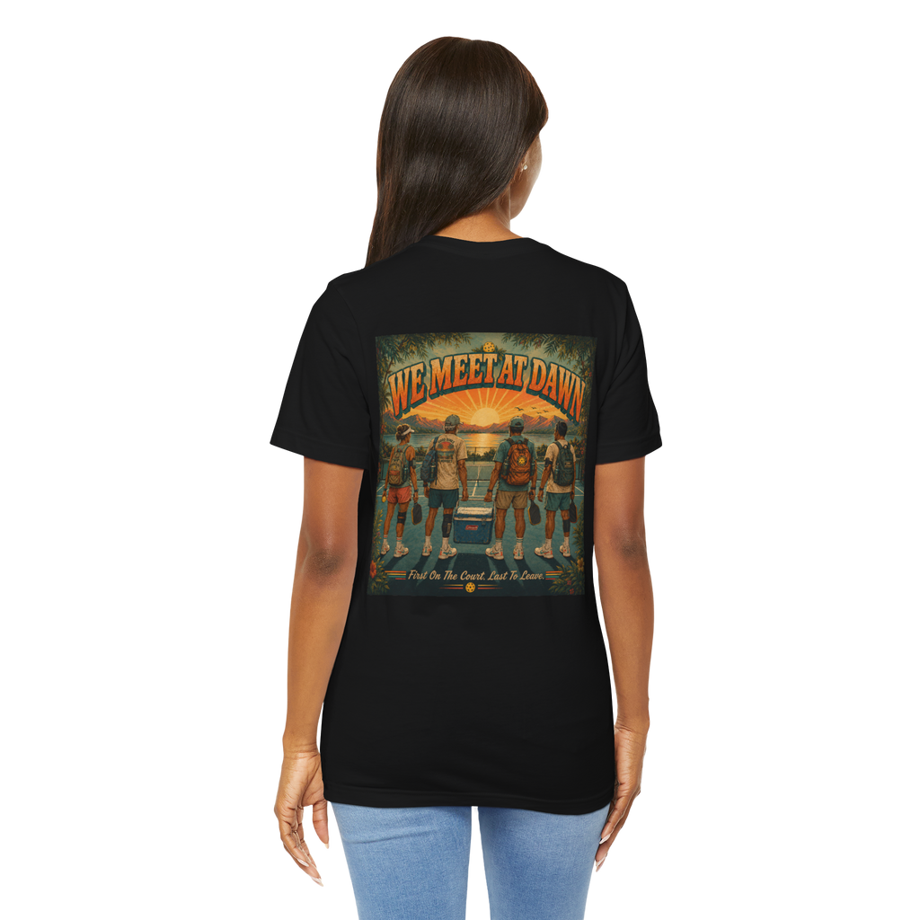 We Meet at Dawn Pickleball Unisex t-shirt - Canadian Edition
