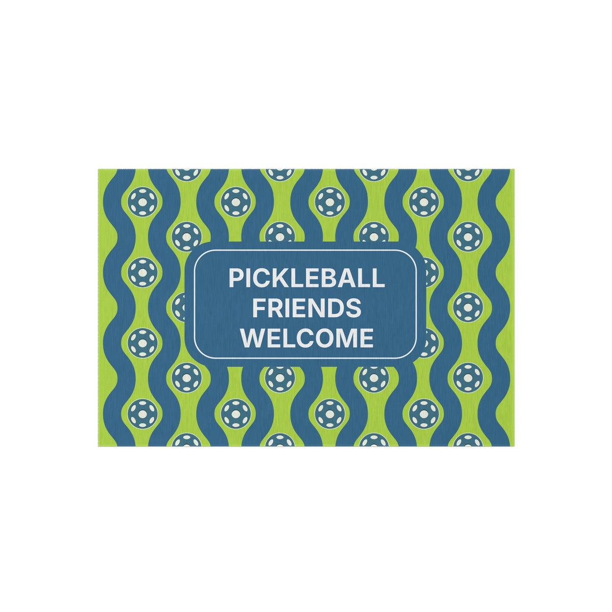 Personalized Pickleball Outdoor Rug - Custom Welcome Message or Name Doormat - Extra 1 - PeaMacTees