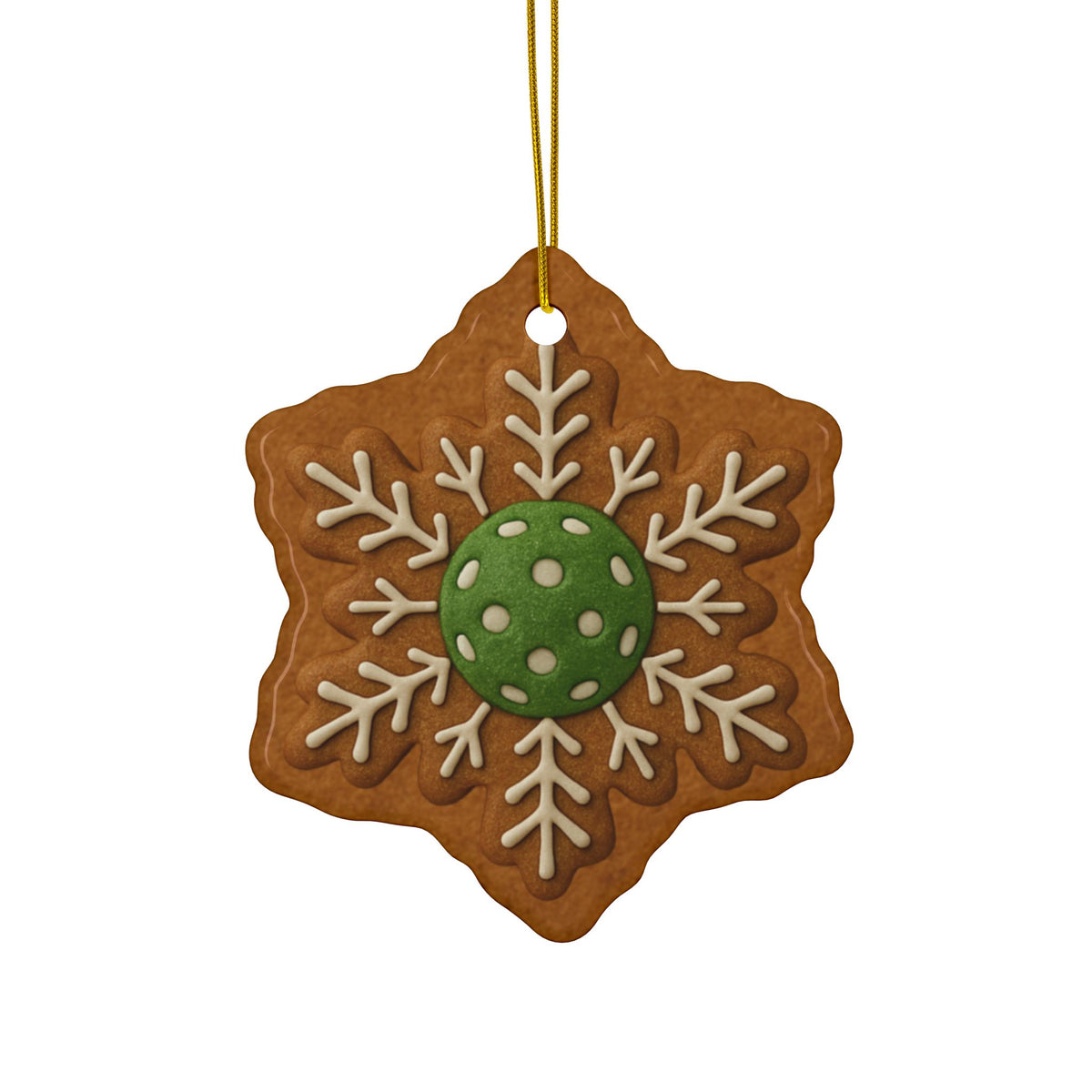 Pickleball Christmas Ornaments - Decorative Gingerbread Style - 4 Festive Holiday Decor Shapes - Image 10 - PeaMacTees