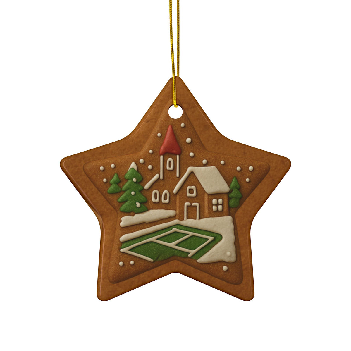 Pickleball Christmas Ornaments - Decorative Gingerbread Style - 4 Festive Holiday Decor Shapes - Image 9 - PeaMacTees