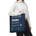 Pickler Tote Bag - Funny Female Pickleball Player Shoulder Carryall - White handle - Model - PeaMacTees