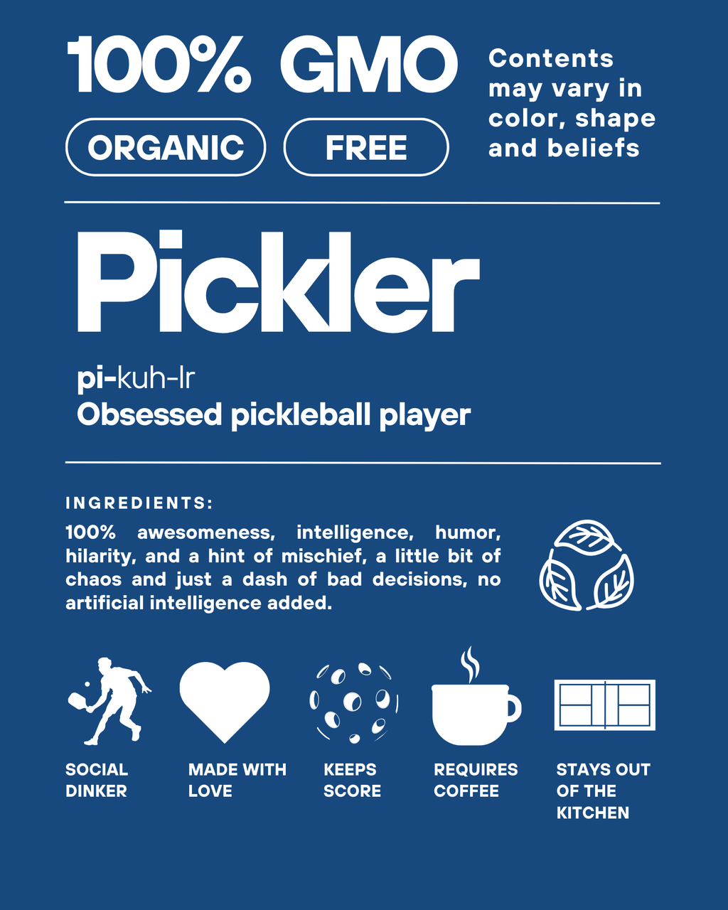 Pickler Funny Definitions Men's Pickleball Tee - PeaMacTees