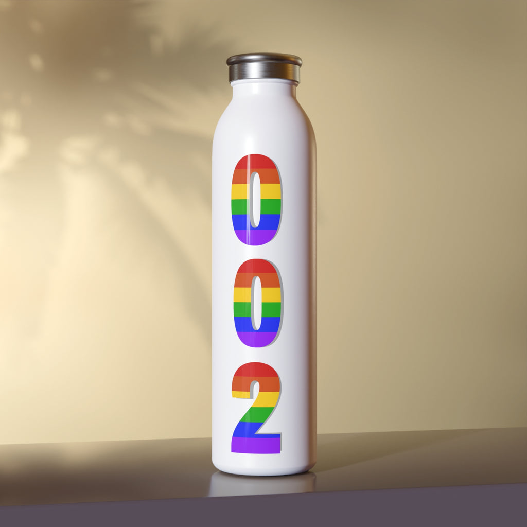 Pride 002 Slim Stainless Steel Water Bottle — Rainbow Pickleball & Sports Hydration - Image 5 - PeaMacTees