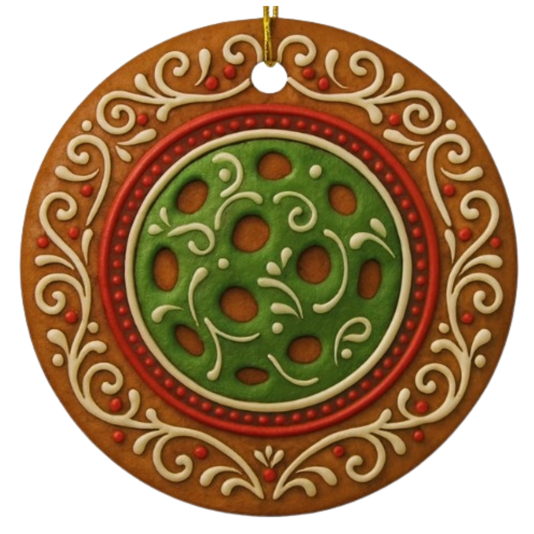 Pickleball Christmas Ornaments | Decorative Gingerbread Style | 4 Festive Holiday Decor Shapes | Gift for Pickler Friends & Family