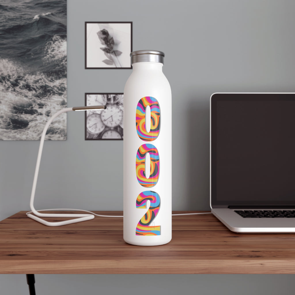 Stainless Steel 002 Pastel Psychedelic Pickleball Hydration Bottle - 20oz Retro Sports Bottle - Image 1 - PeaMacTees