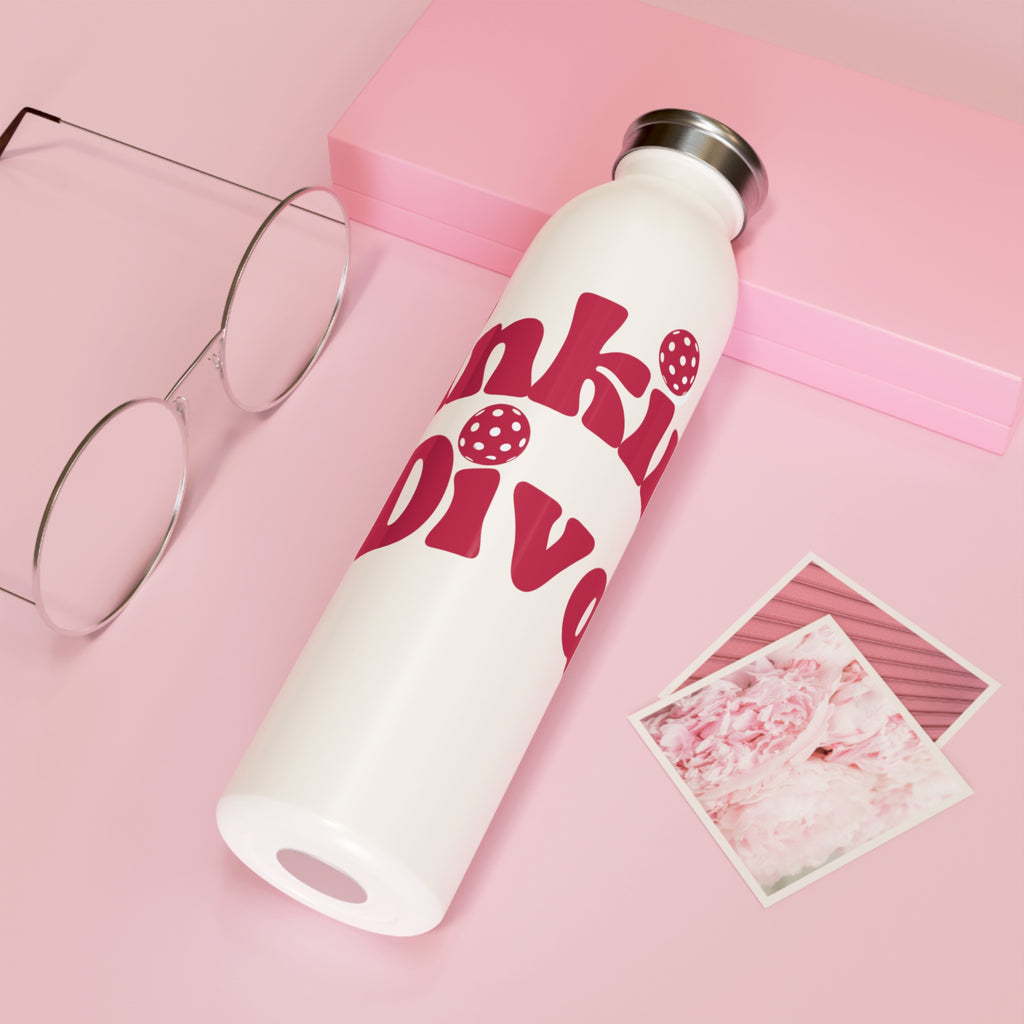 Stainless Steel Dinking Diva Pickleball Hydration Bottle - 20oz Sports Bottle - Image 5 - PeaMacTees