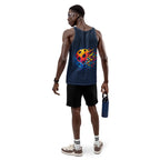 Matrix Burst Pickleball Unisex Tank Top - back view detail