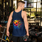 Matrix Burst Pickleball Unisex Tank Top - back view