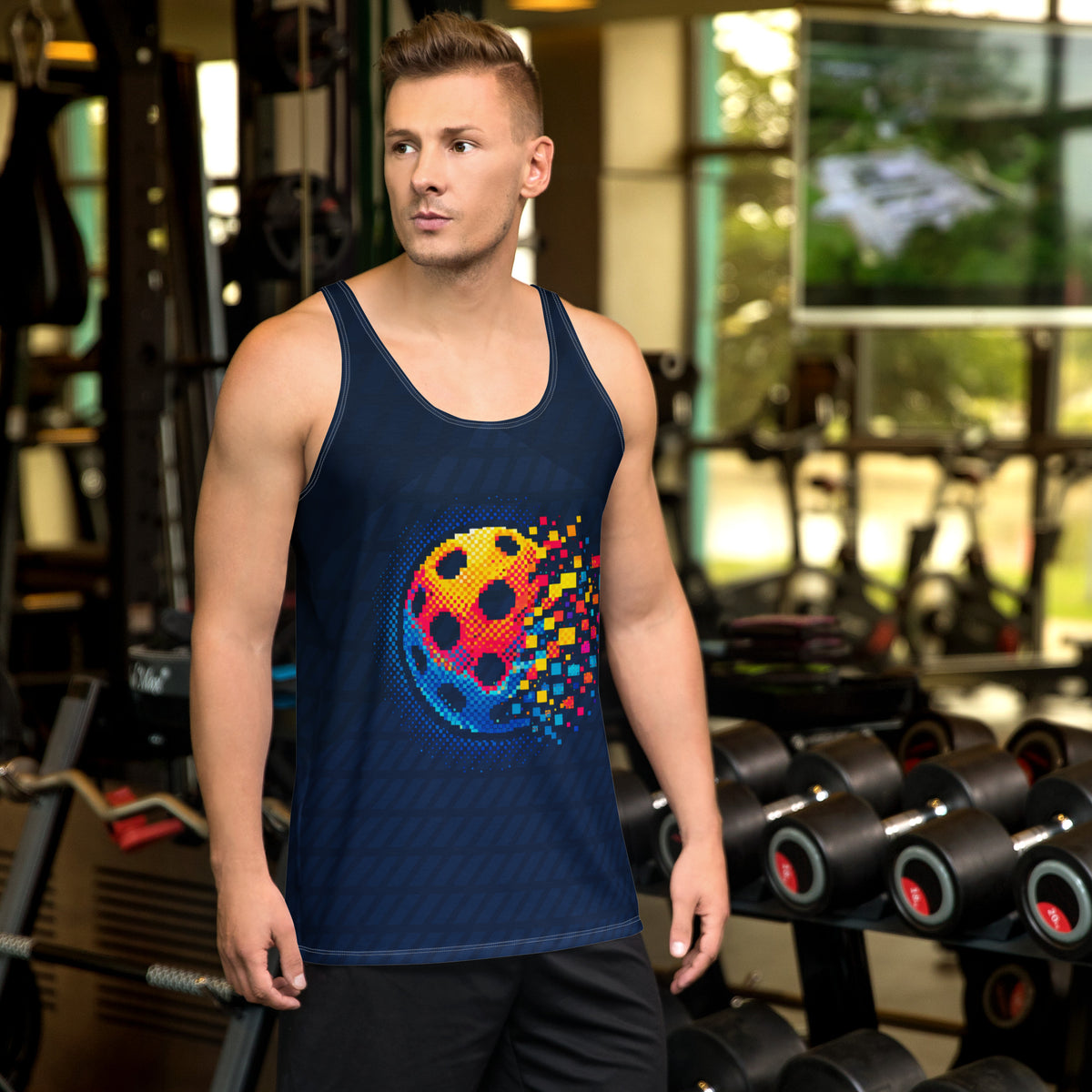 Matrix Burst Pickleball Unisex Tank Top - front view