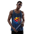 Matrix Burst Pickleball Unisex Tank Top - front view detail