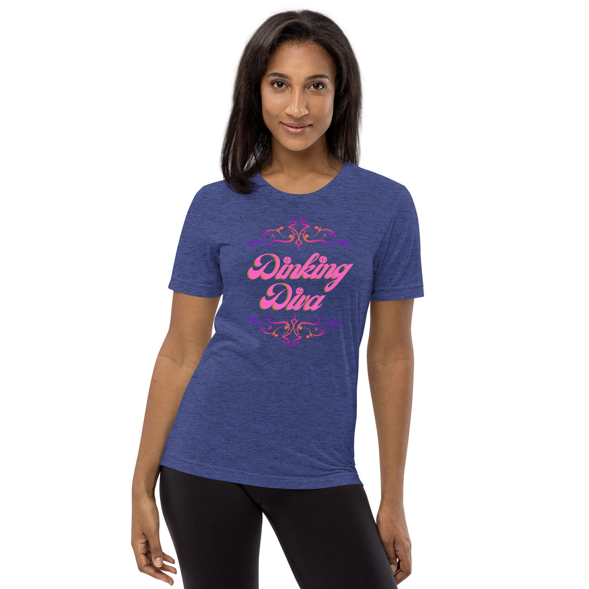 Dinking Diva Women's Pickleball Tee - Navy - PeaMacTees