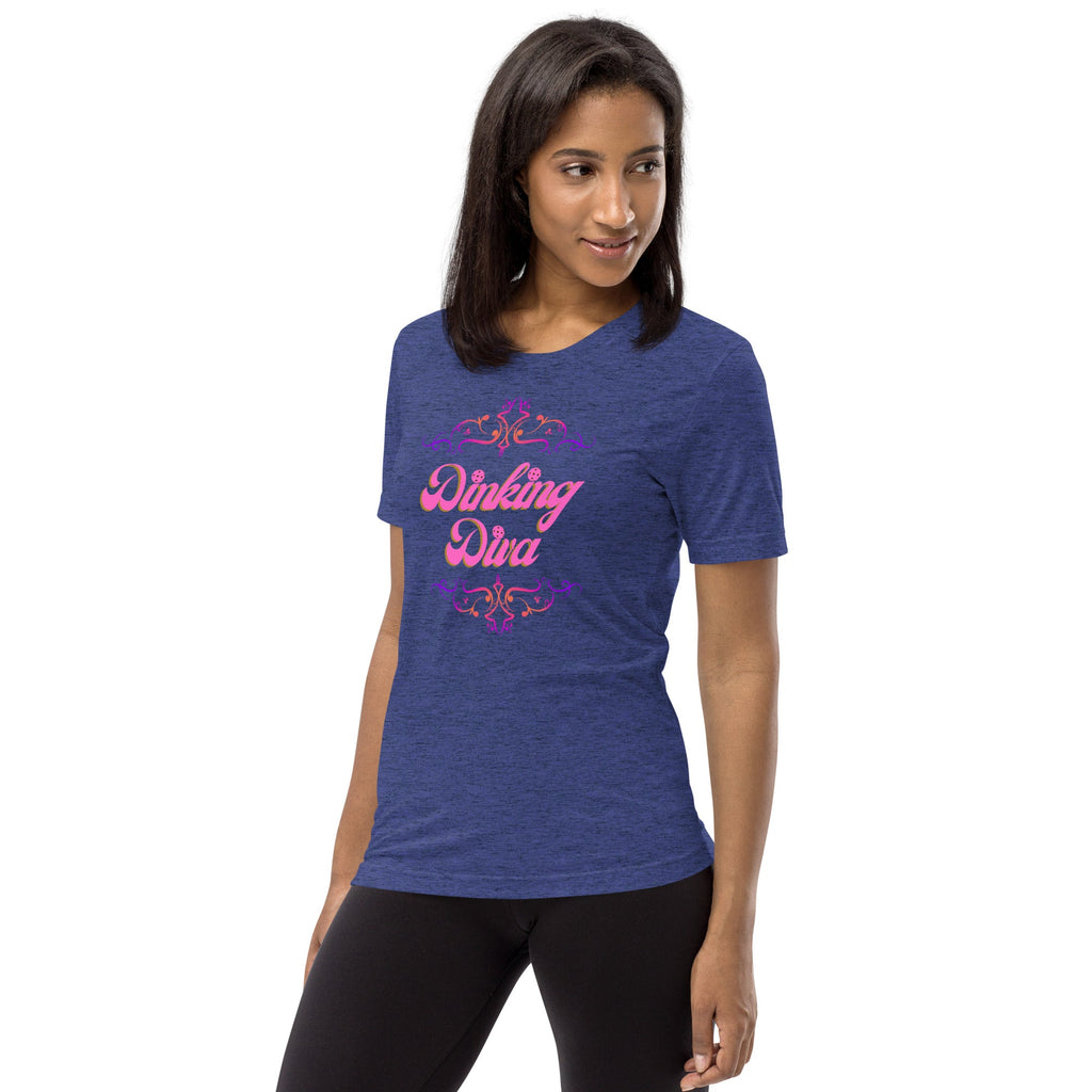 Dinking Diva Women's Pickleball Tee - Navy - PeaMacTees