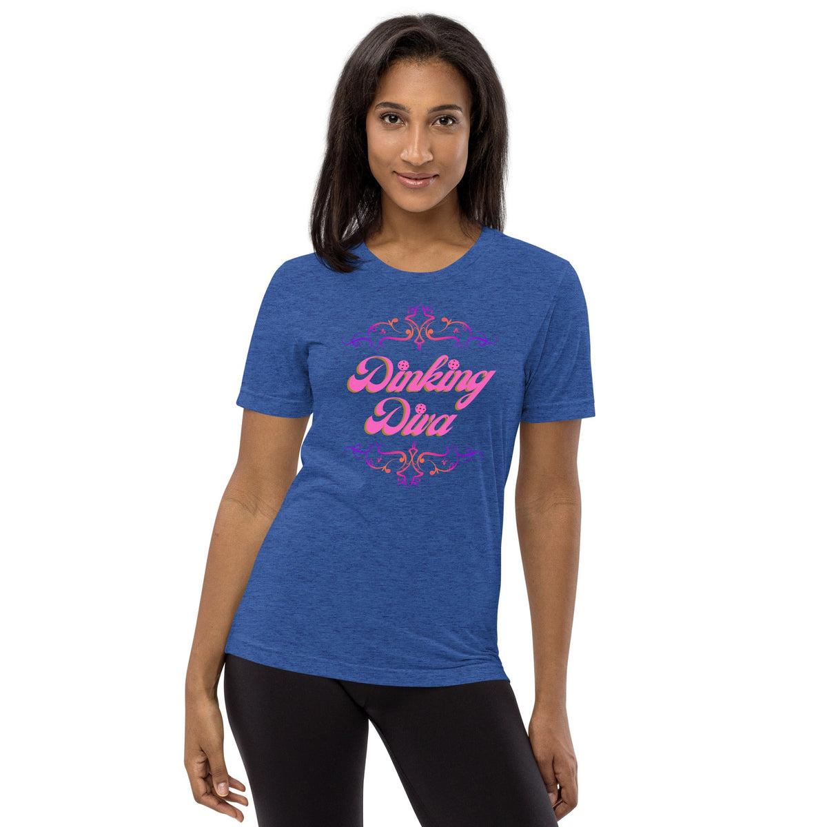 Dinking Diva Women's Pickleball Tee - True Royal - PeaMacTees
