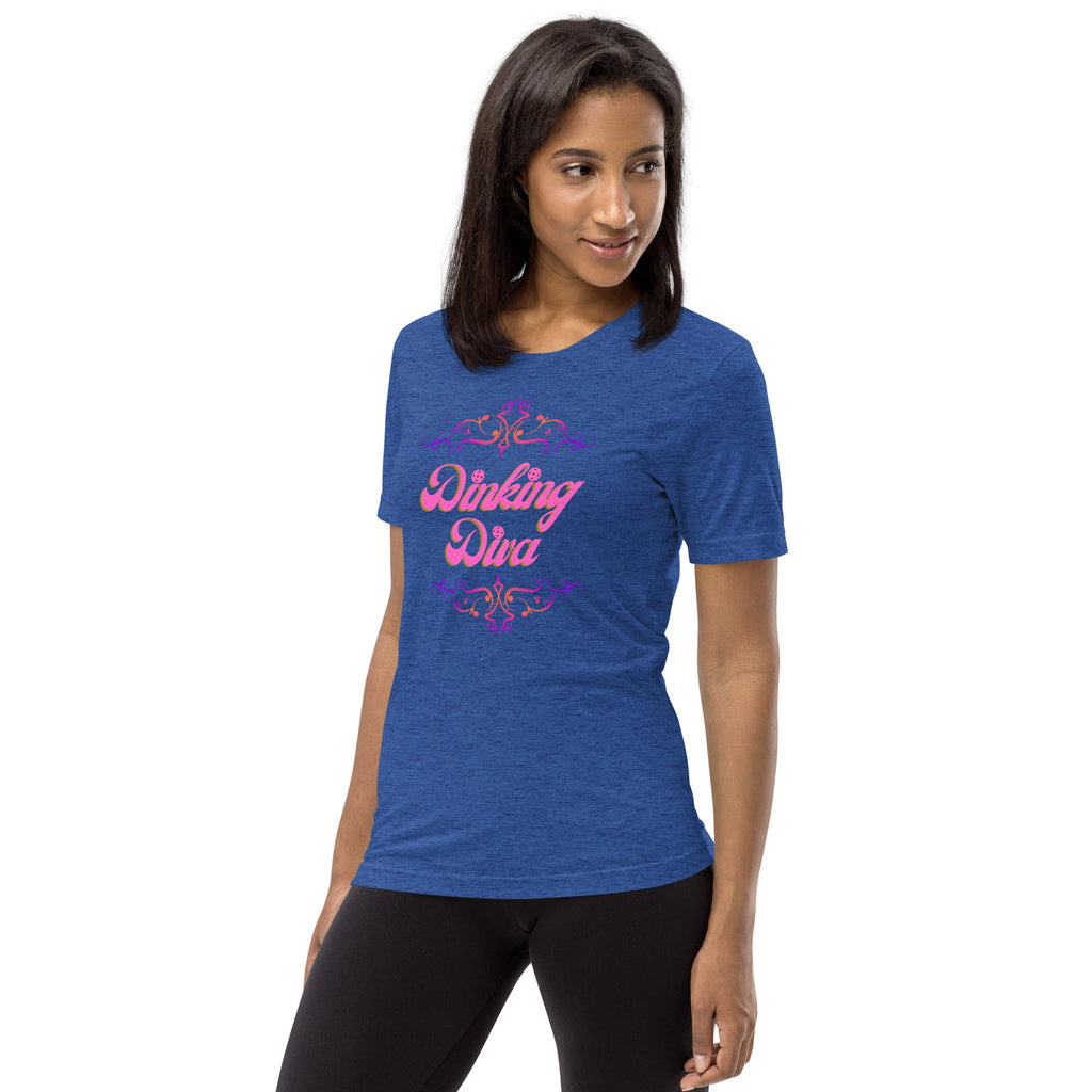 Dinking Diva Women's Pickleball Tee - True Royal - PeaMacTees