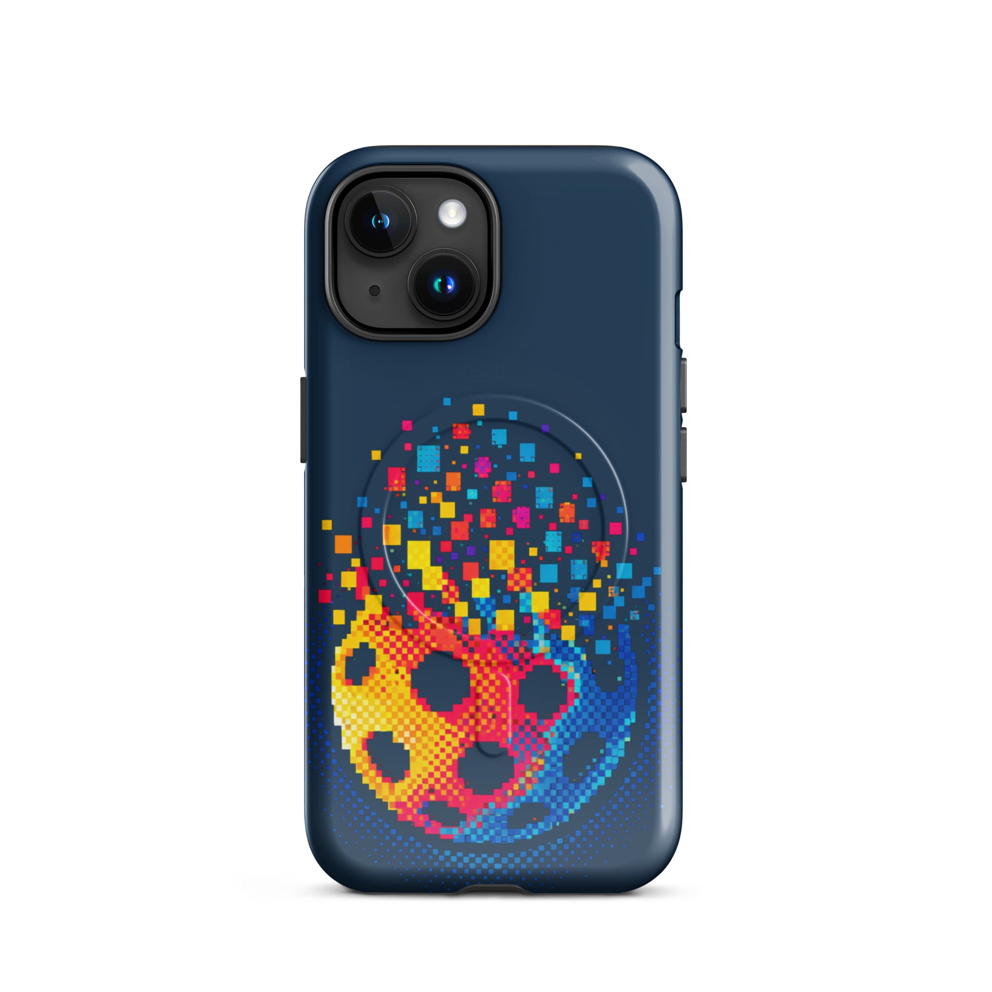 Glossy MagSafe tough case for iPhone 15 by PeaMac Pickleball Tees, featuring a sleek design with reinforced edges and a secure fit.