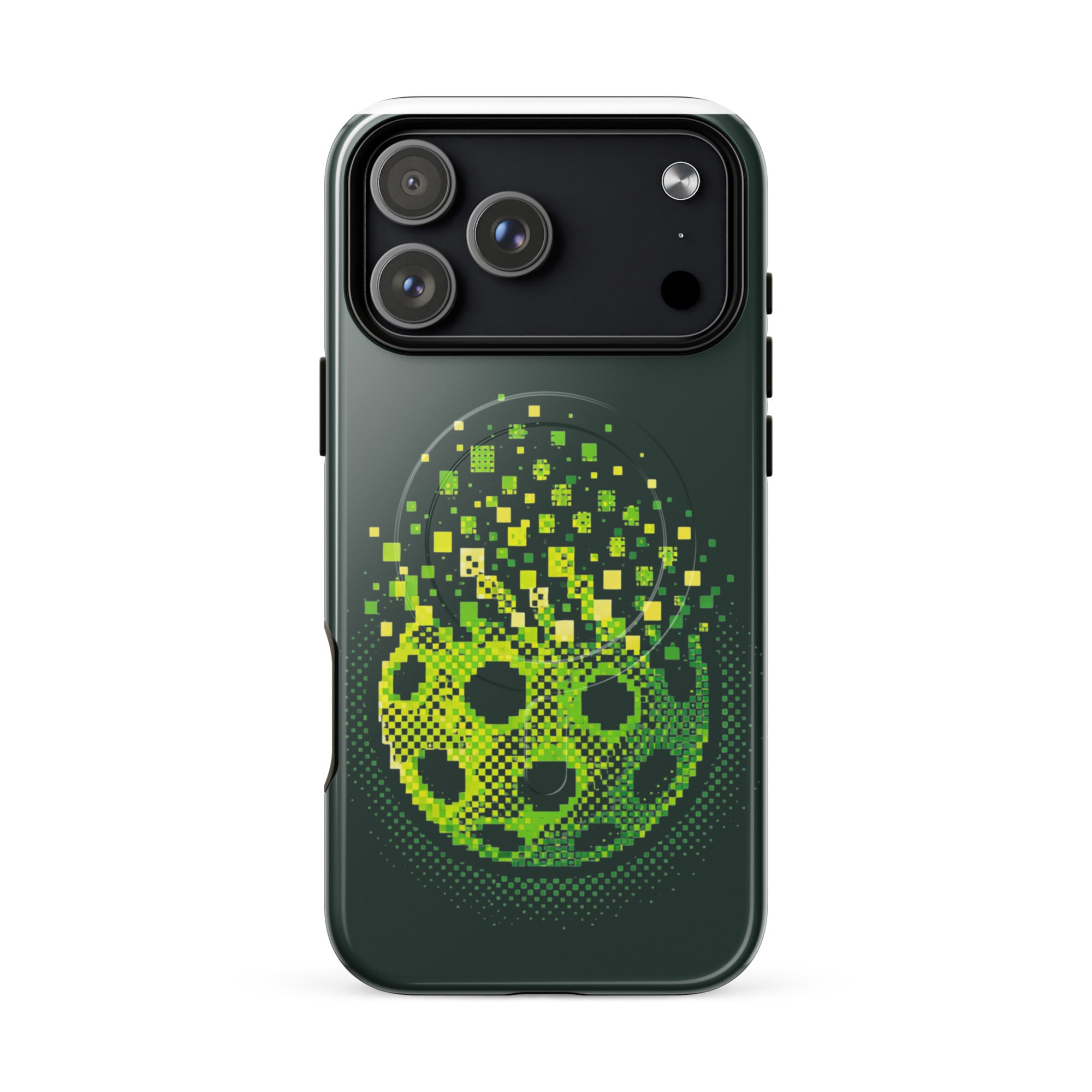 PeaMac Pickleball Matrix Burst Pickleball Phone Case for iPhone 17 Pro Max, glossy MagSafe® tough case with colorful pickleball design