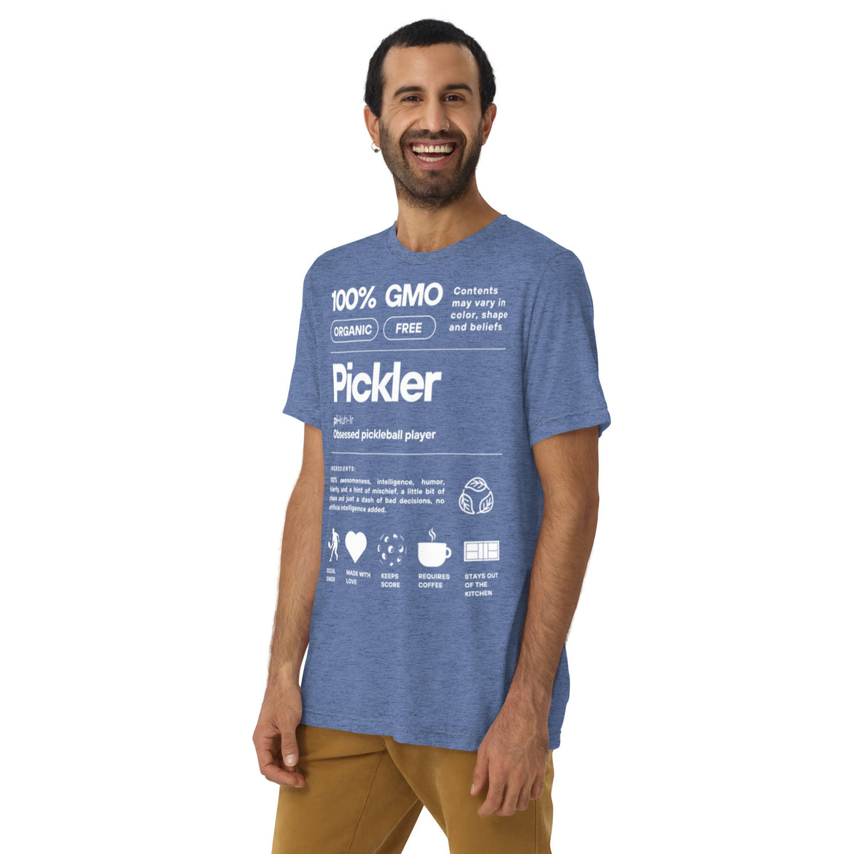 Pickler Funny Definitions Men's Pickleball Tee - Blue - PeaMacTees