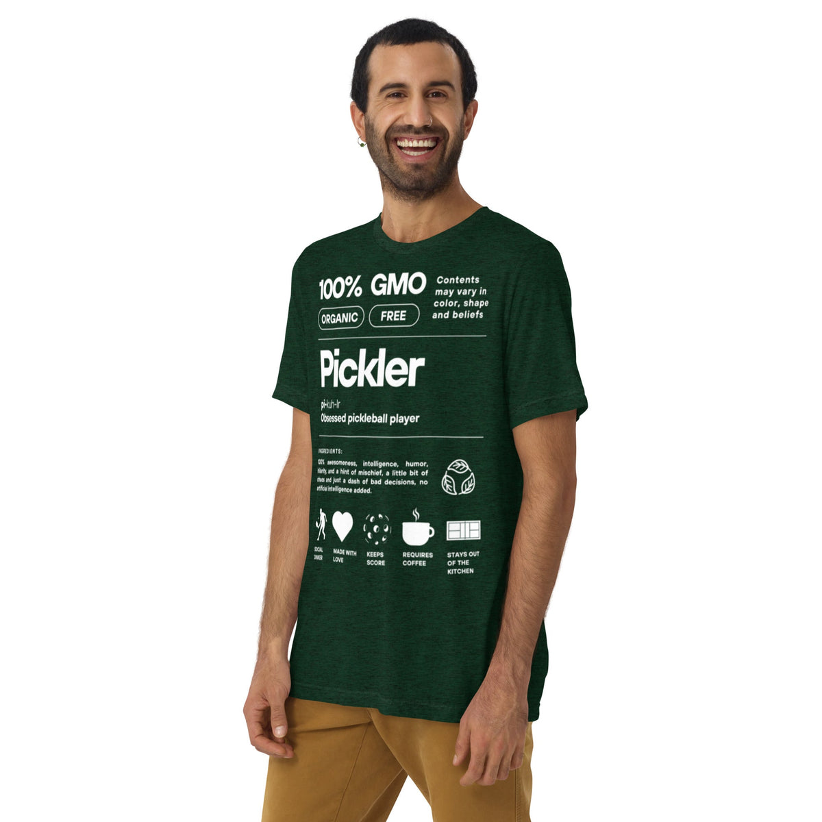 Pickler Funny Definitions Men's Pickleball Tee - Emerald - PeaMacTees