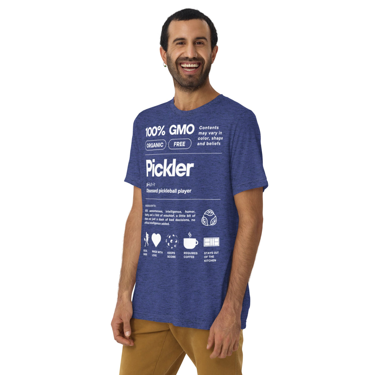 Pickler Funny Definitions Men's Pickleball Tee - Navy - PeaMacTees