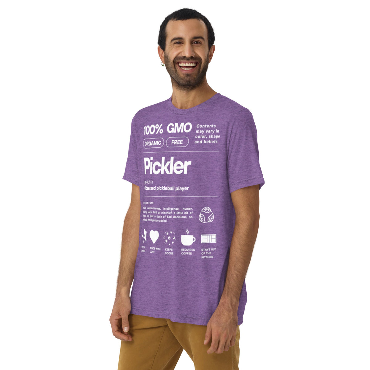 Pickler Funny Definitions Men's Pickleball Tee - Purple - PeaMacTees