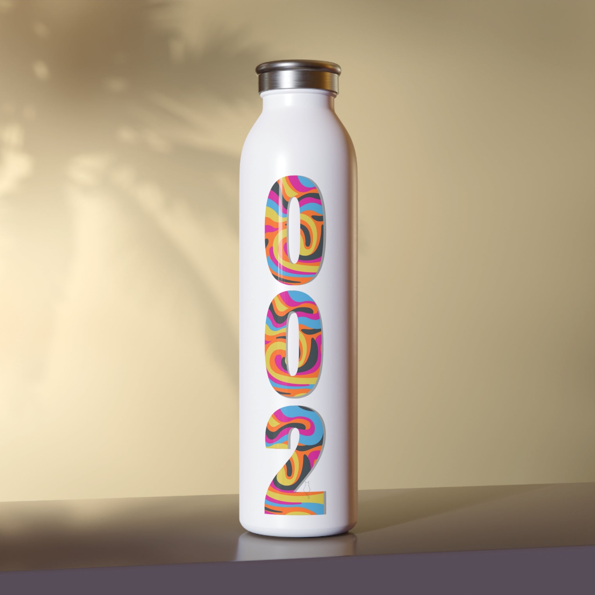 Stainless Steel 002 Retro Psychedelic Pickleball Hydration Bottle | BPA-Free, Leak-Proof, 20oz Sports Btle | Gift for Players - PeaMac Tees