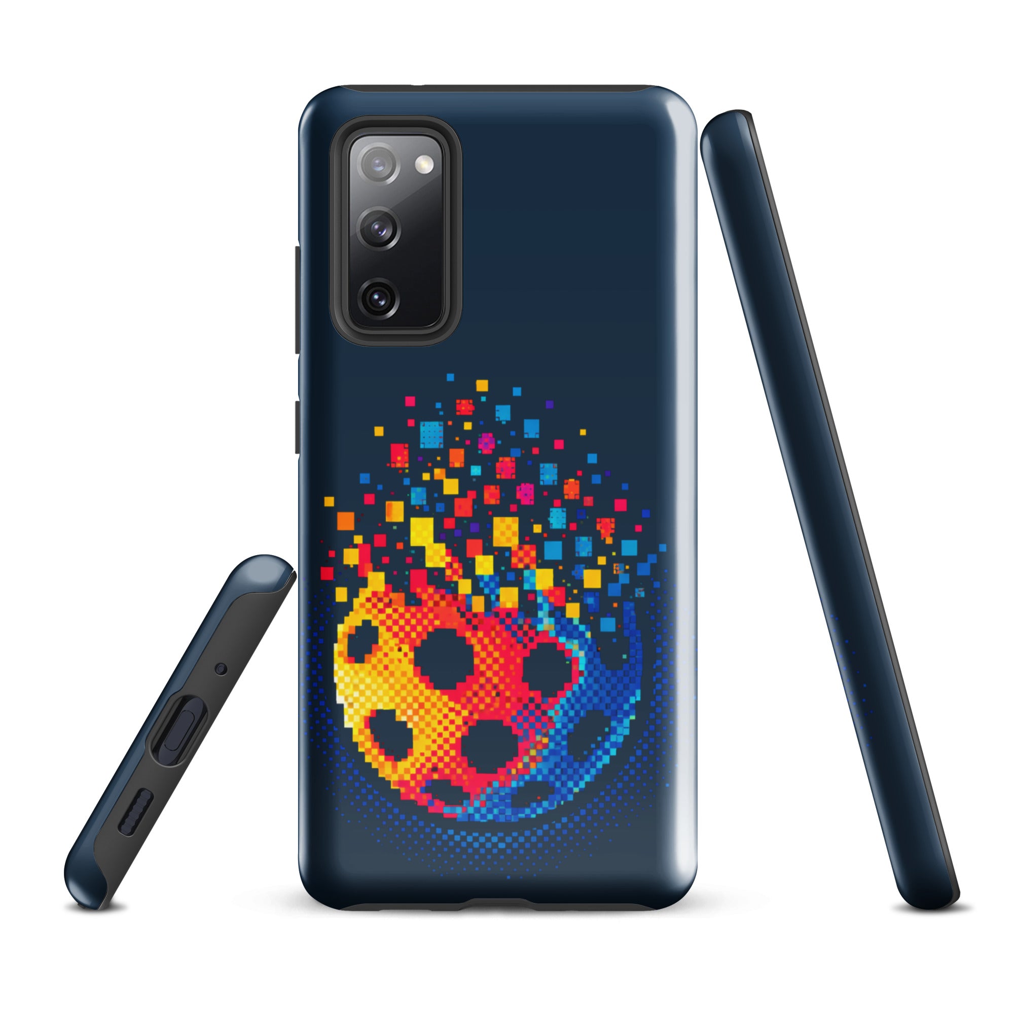 PeaMac Pickleball Matrix Burst Phone Case for Samsung Galaxy S20 FE, glossy, durable protective cover with vibrant pickleball design