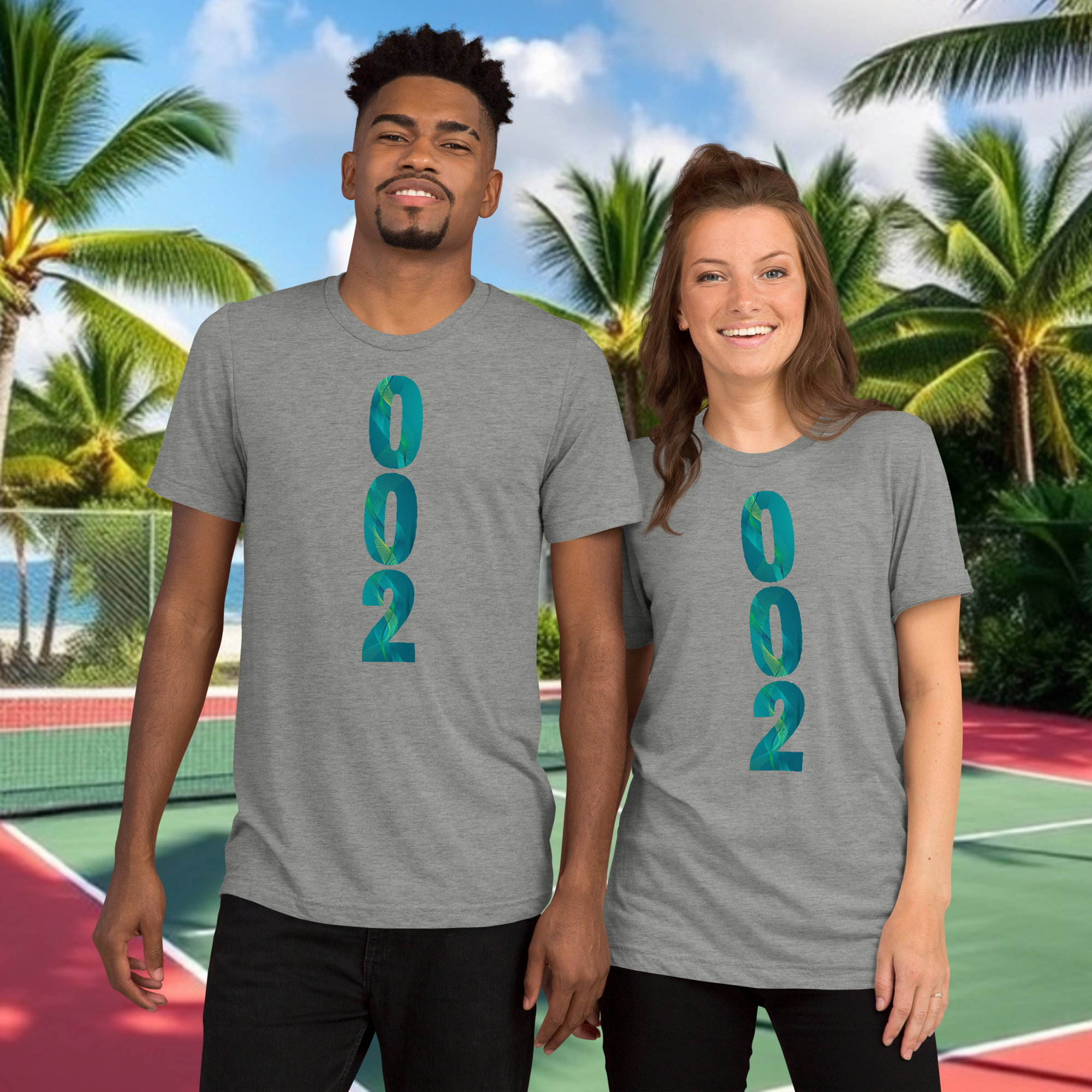 PeaMac Pickleball T-Shirt, unisex athletic grey tri-blend performance tee with pickleball design on front.