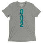 PeaMac Pickleball T-Shirt, unisex tri-blend performance tee in athletic grey with front design, perfect for pickleball players.