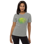 Unisex grey tri-blend T-shirt with Retro Court graphic design, perfect for pickleball players, by PeaMac Pickleball Tees.