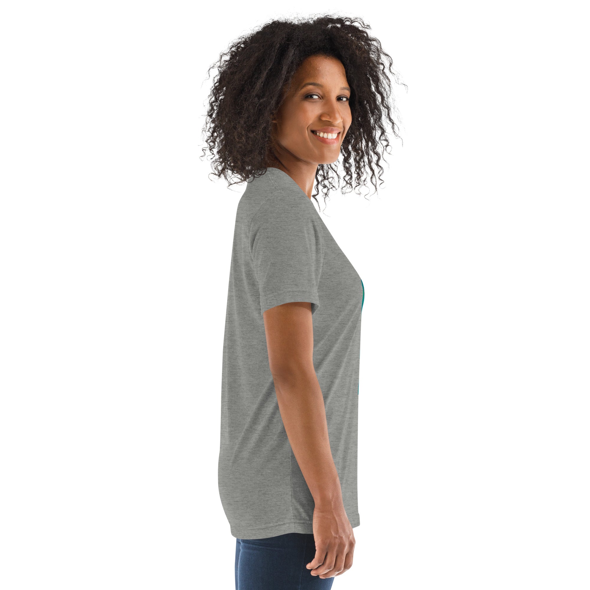 PeaMac Pickleball Tees unisex tri-blend performance T-shirt in athletic grey, featuring pickleball-themed design on front.
