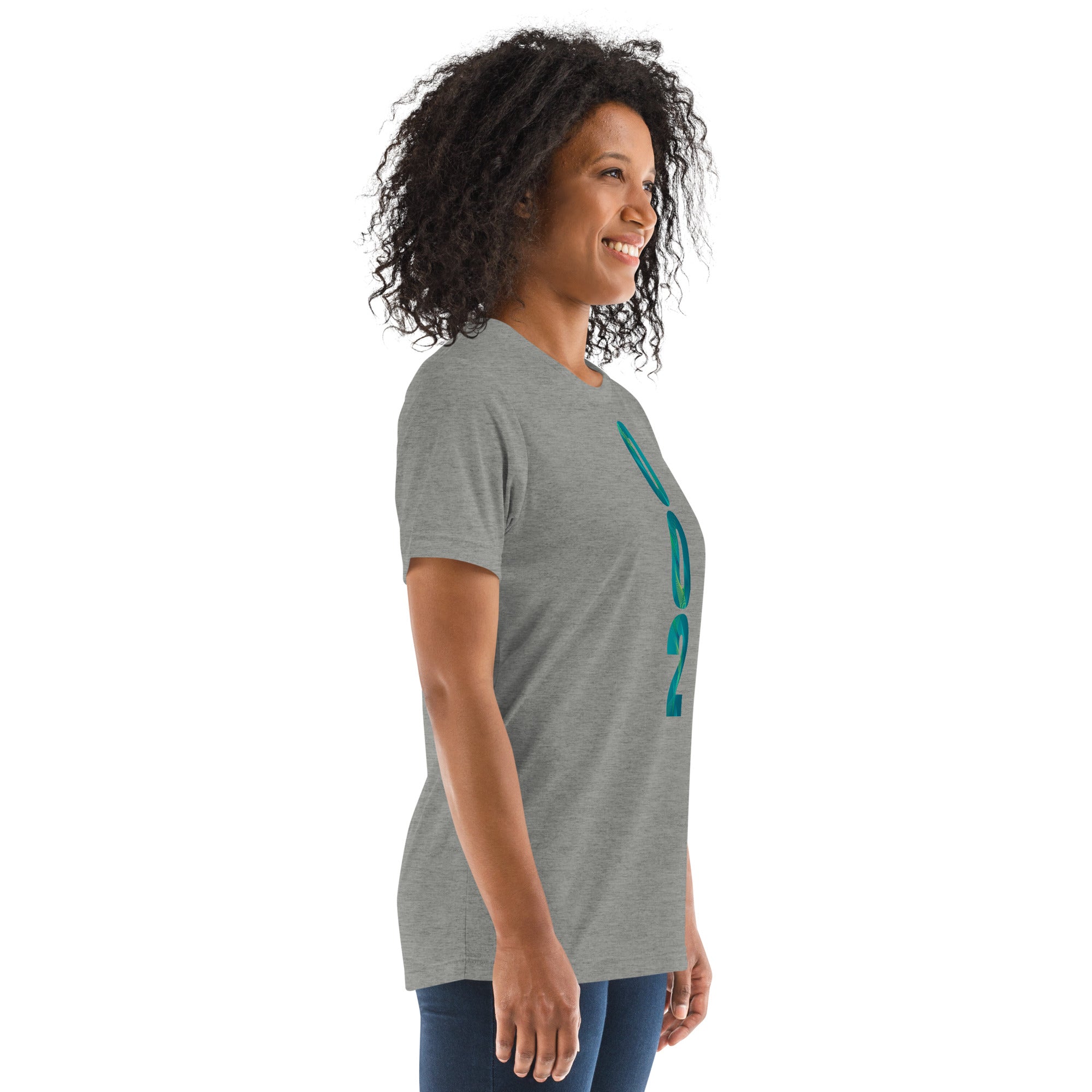 PeaMac Pickleball T-Shirt in grey, unisex tri-blend performance tee with pickleball graphic on front, athletic fit.