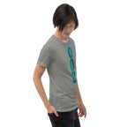 PeaMac Pickleball T-Shirt in athletic grey, unisex tri-blend performance tee with right-front design for pickleball players.