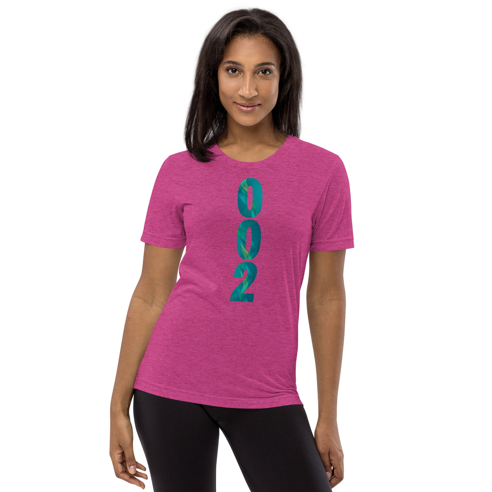 Unisex PeaMac Pickleball T-Shirt in tri-blend fabric with a front graphic in berry color, designed for active pickleball players.