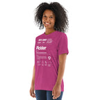 Women's Pickler Funny Definitions T-Shirt by PeaMac Pickleball Tees, lightweight unisex tri-blend fabric with white text design.