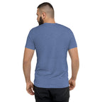 Men's Pickler Funny Definitions T-Shirt by PeaMac Pickleball Tees, blue tri-blend fabric, unisex activewear with pickleball-themed design.