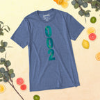 PeaMac Pickleball Tees unisex tri-blend performance T-shirt in blue with front graphic, perfect for pickleball players.
