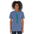 Unisex blue Pickleball T-Shirt by PeaMac Pickleball Tees in tri-blend performance fabric, front view showing fit and style.