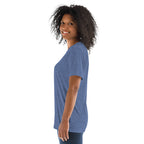 PeaMac Pickleball Tees unisex tri-blend performance T-shirt in blue, featuring a comfortable fit and pickleball-themed design.