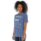 PeaMac Pickleball Tees women's pickler funny definitions T-shirt in blue with white text, lightweight unisex tri-blend activewear.