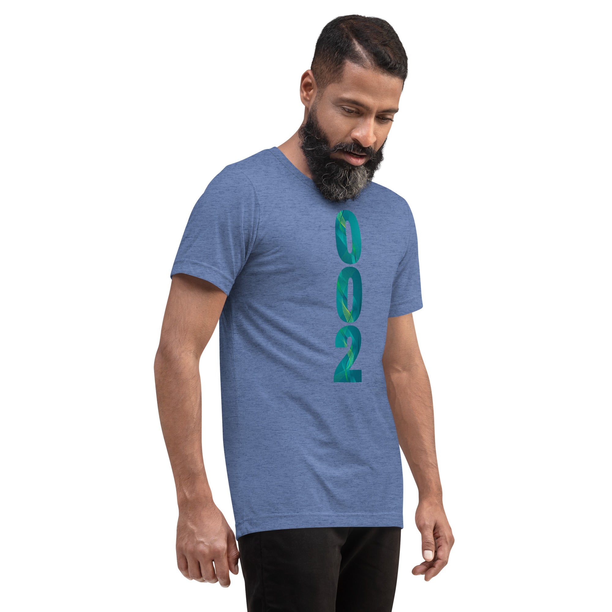 PeaMac Pickleball Tees unisex tri-blend performance T-shirt in blue, featuring a comfortable fit and pickleball-themed design.